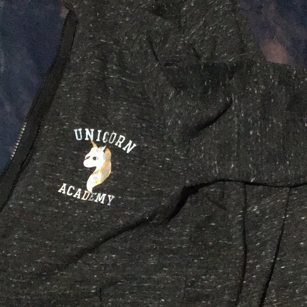 Girls L/G (10/12) unicorn academy coat/windbreaker
